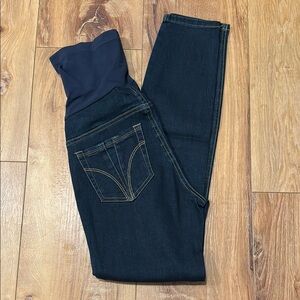 Indigo Blue Jeggings Dark Blue Slim Fit Maternity Jeans